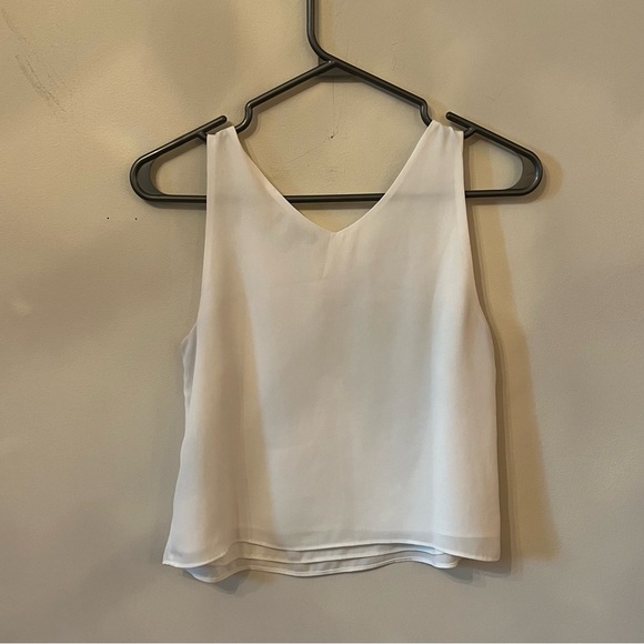 RW&CO White Double Lined Cropped Cami - Picture 5 of 6